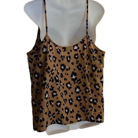 Thakoon Collective women’s cami Size 14 animal print slip tank boho V-Neck - Picture 8 of 8
